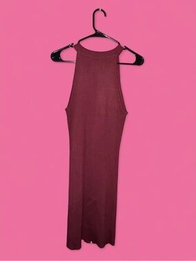 Forever 21 Burgundy Ribbed Mini Dress